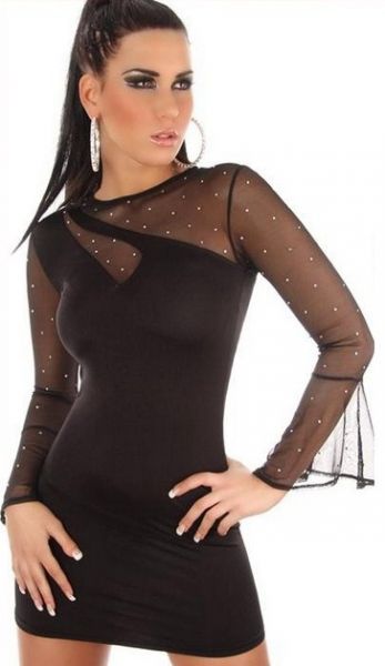 Vestido black design diamond - Importado