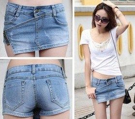 Short Jeans Side Zipper