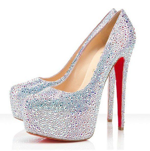 Scarpin-sapato Pump Peep Toe Importado De Cristal